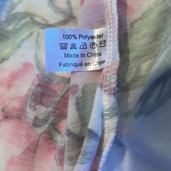 Show Me Your Mumu Robe Womens One Size Pink Floral Short Sleeve Tie Waist Garden - Picture 9 of 9